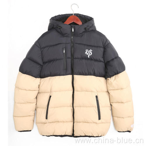 men's soft nylon with padding hood jacket